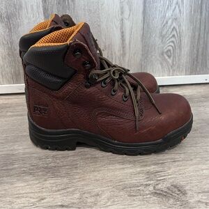 Timberland Pro Titan 6"  Safety Toe Boots Womens 8 Wide (Mens 6W) Brown Work